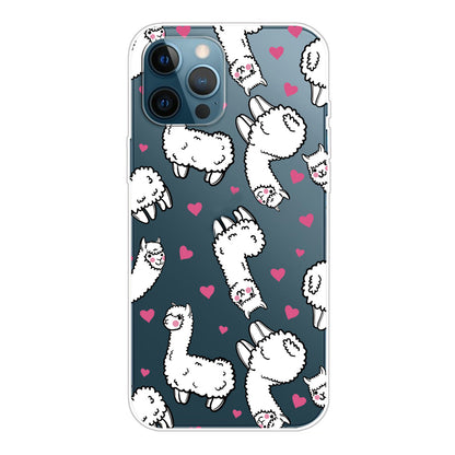 Slim Clear Pattern Printing Soft TPU Back Phone Protective Cover Case for iPhone 13 Pro 6.1 inch