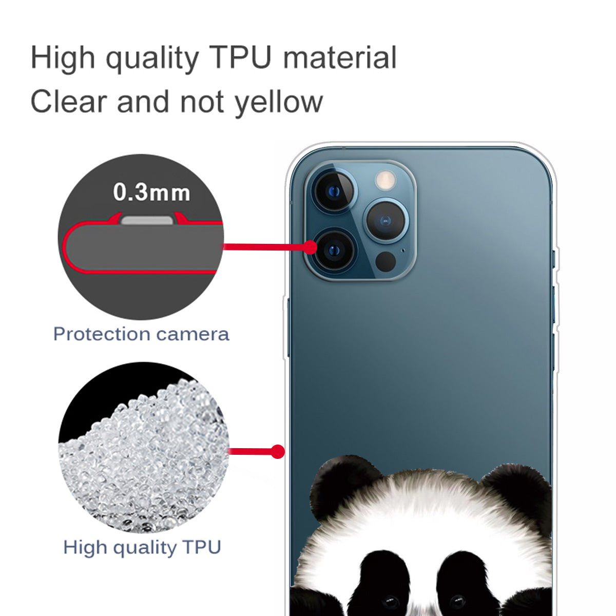 Ultra Slim Pattern Printing Flexible Light Weight TPU Protective Case for iPhone 13 Pro Max 6.7 inch