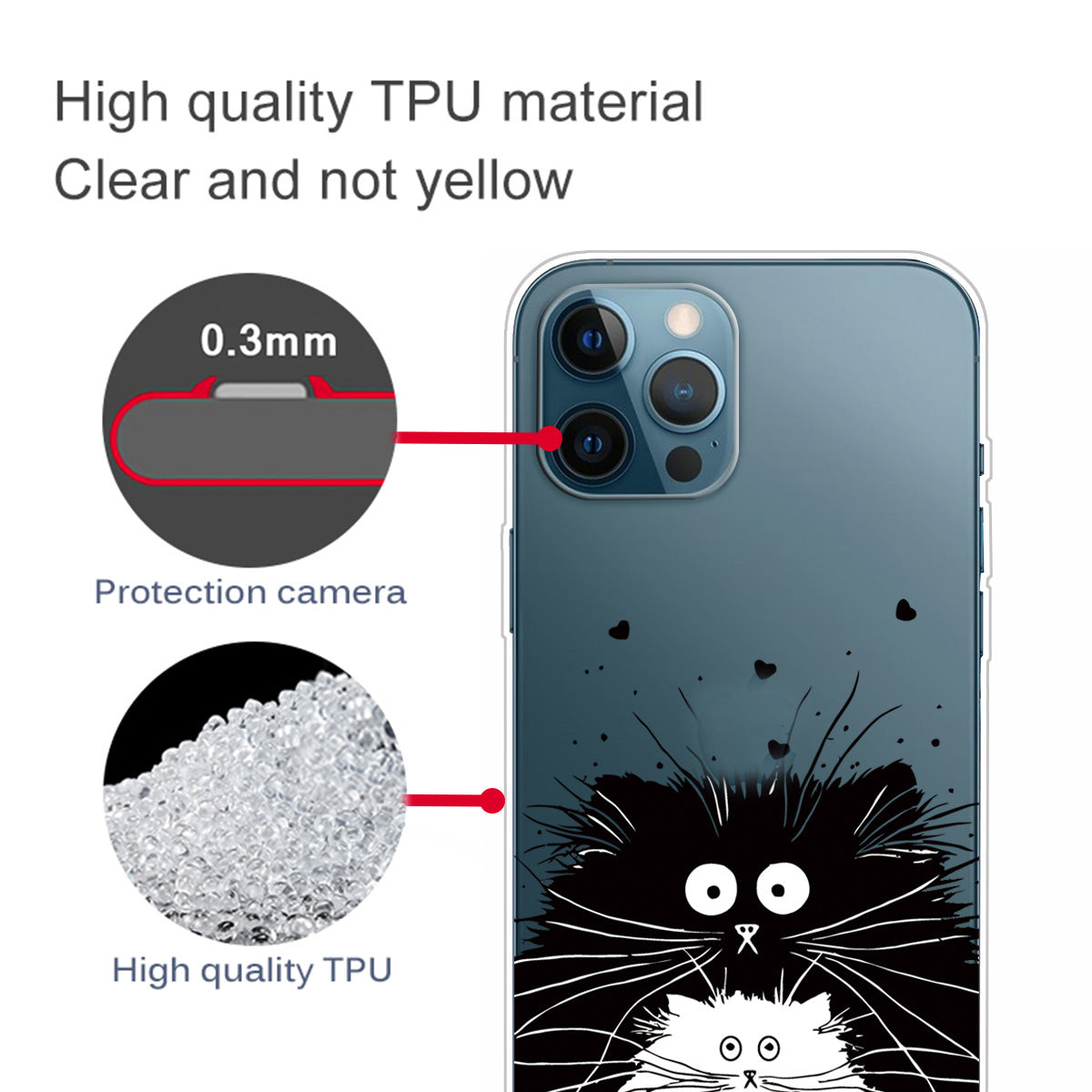 Ultra Slim Pattern Printing Flexible Light Weight TPU Protective Case for iPhone 13 Pro Max 6.7 inch