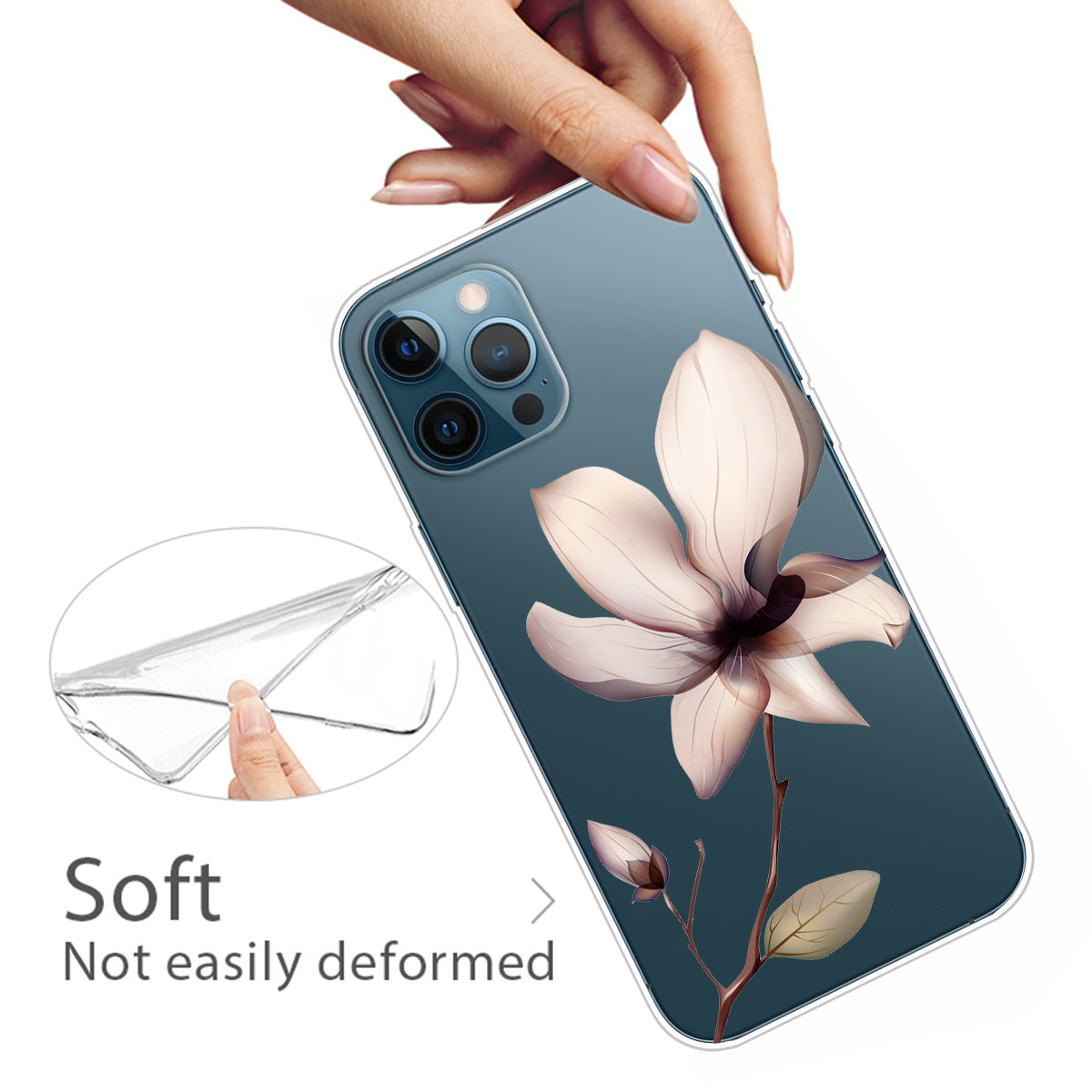 Ultra Slim Pattern Printing Flexible Light Weight TPU Protective Case for iPhone 13 Pro Max 6.7 inch
