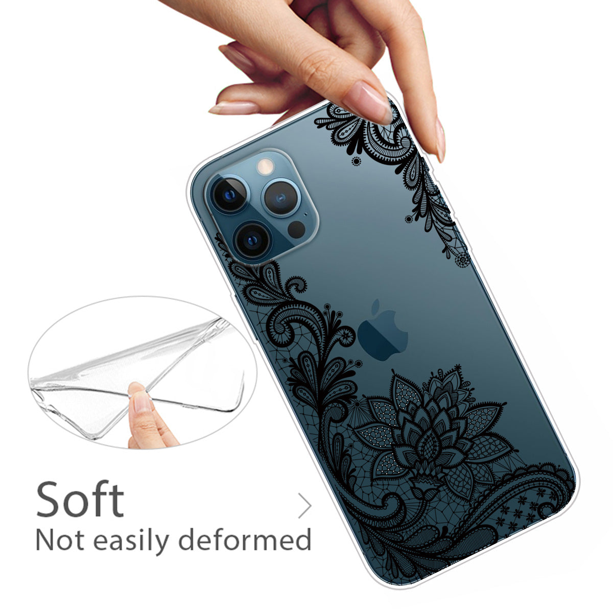 Ultra Slim Pattern Printing Flexible Light Weight TPU Protective Case for iPhone 13 Pro Max 6.7 inch
