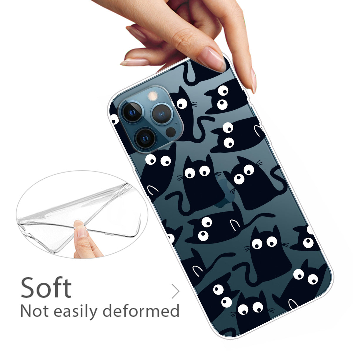 Ultra Slim Pattern Printing Flexible Light Weight TPU Protective Case for iPhone 13 Pro Max 6.7 inch