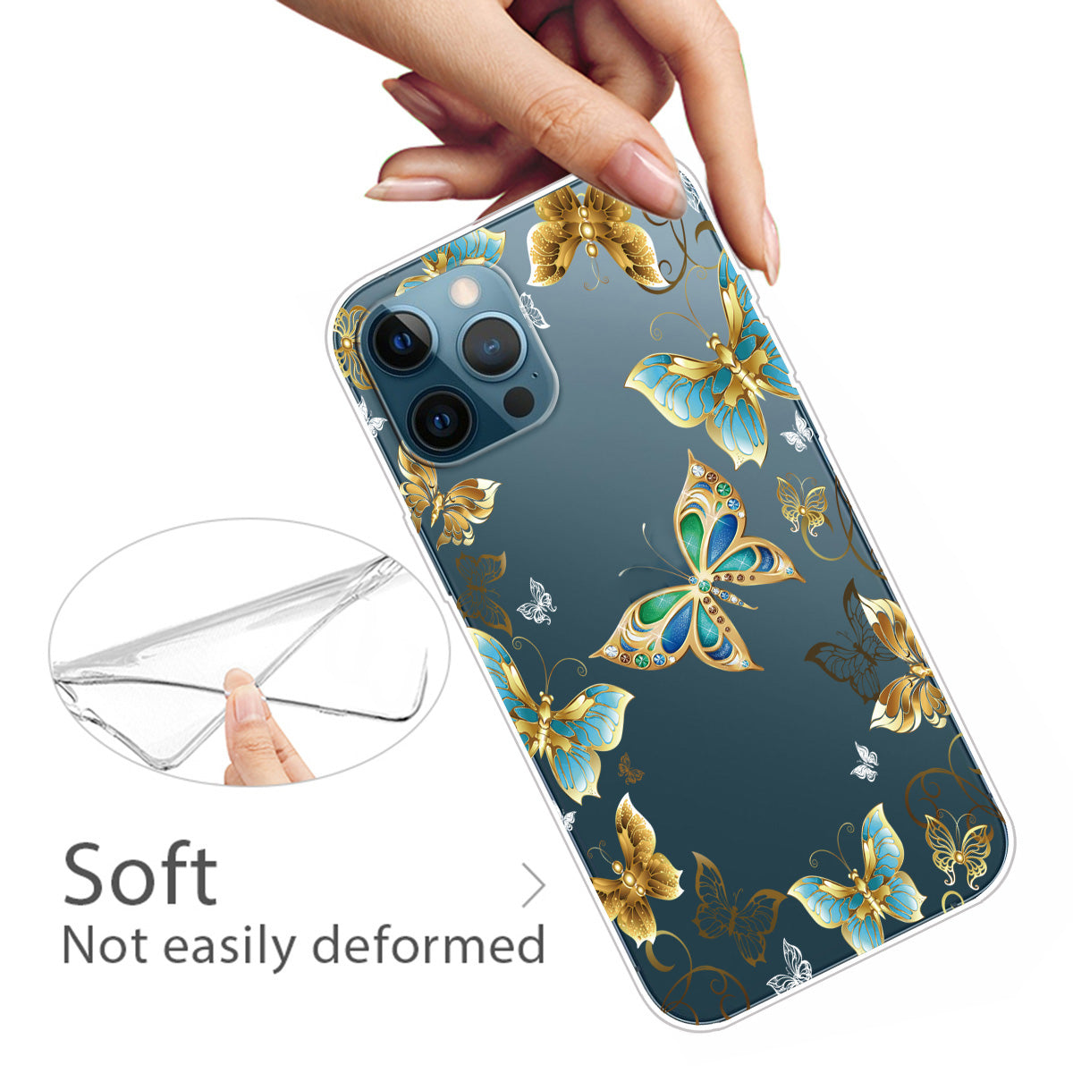Ultra Slim Pattern Printing Flexible Light Weight TPU Protective Case for iPhone 13 Pro Max 6.7 inch