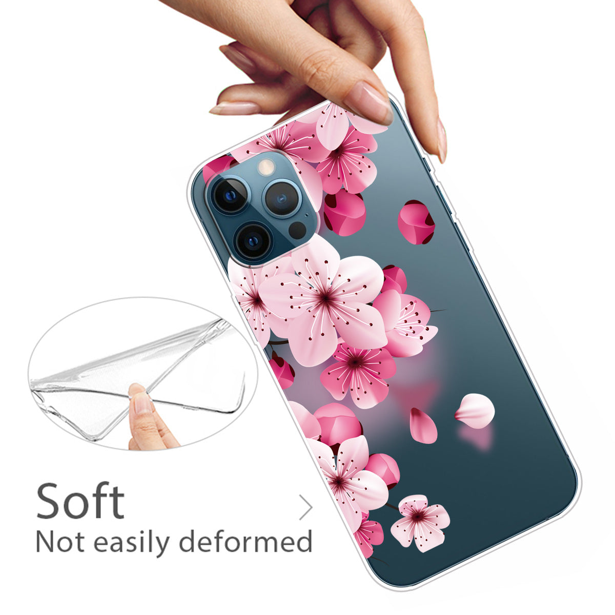 Ultra Slim Pattern Printing Flexible Light Weight TPU Protective Case for iPhone 13 Pro Max 6.7 inch