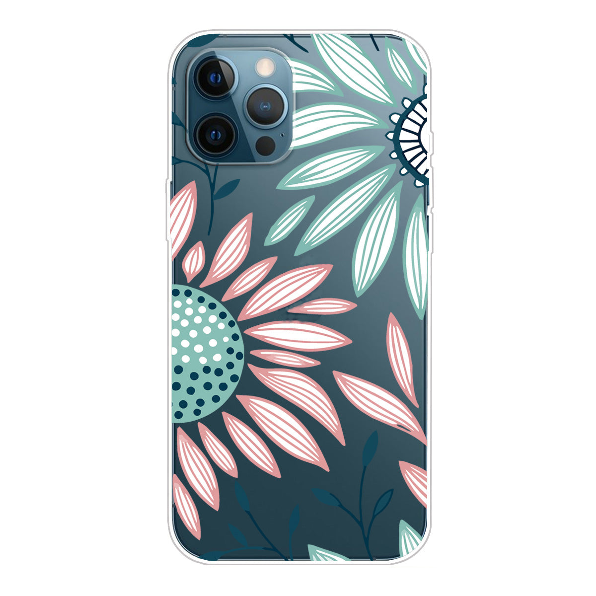 Soft TPU Shock Absorption Slim Pattern Printing Transparent Protective Case for iPhone 13 Pro 6.1 inch