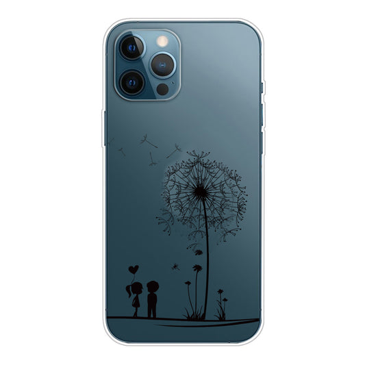 Soft TPU Shock Absorption Slim Pattern Printing Transparent Protective Case for iPhone 13 Pro 6.1 inch