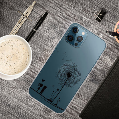 Soft TPU Shock Absorption Slim Pattern Printing Transparent Protective Case for iPhone 13 Pro 6.1 inch