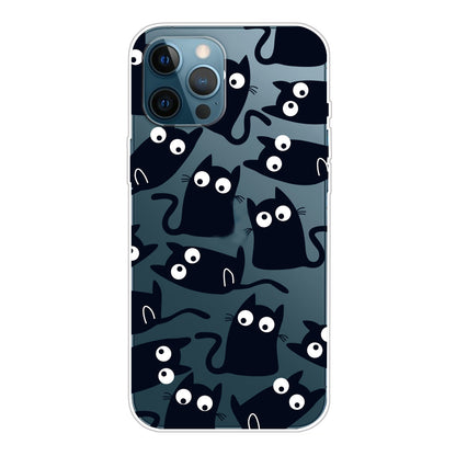 Soft TPU Shock Absorption Slim Pattern Printing Transparent Protective Case for iPhone 13 Pro 6.1 inch