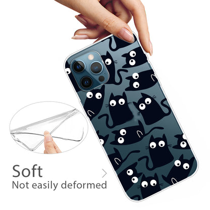Soft TPU Shock Absorption Slim Pattern Printing Transparent Protective Case for iPhone 13 Pro 6.1 inch