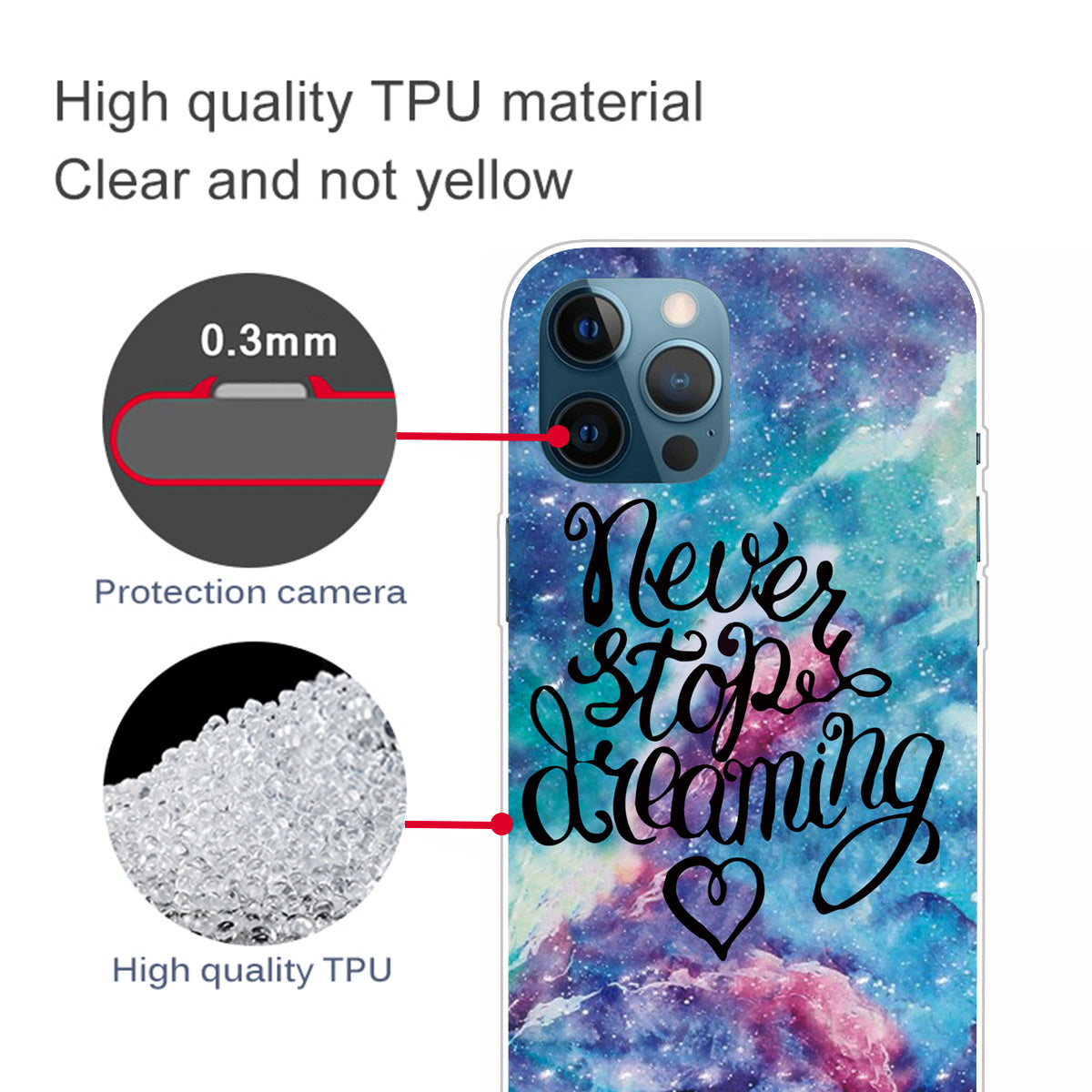 Shockproof Anti-Drop Soft TPU Printing Pattern Printing Protective Phone Case for iPhone 13 Pro Max 6.7 inch
