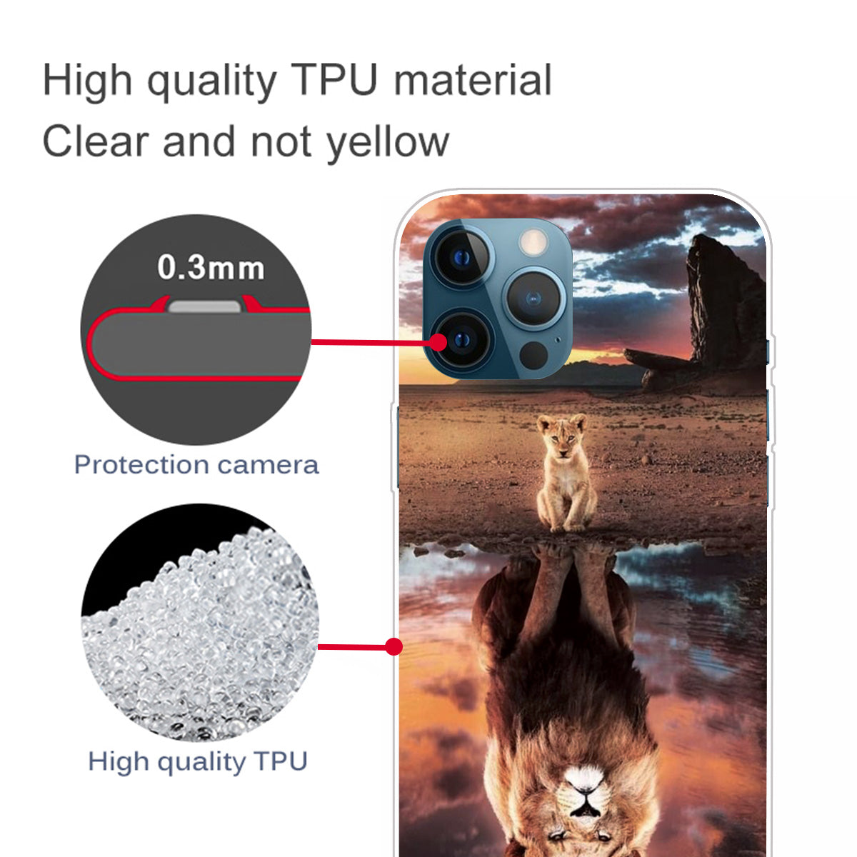 Shockproof Anti-Drop Soft TPU Printing Pattern Printing Protective Phone Case for iPhone 13 Pro Max 6.7 inch