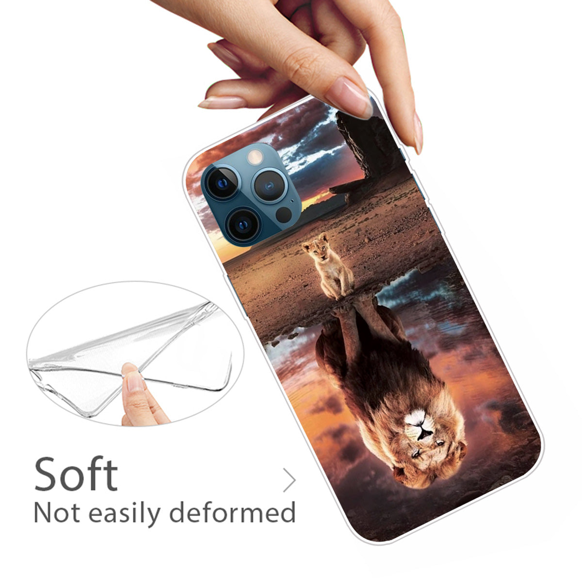Shockproof Anti-Drop Soft TPU Printing Pattern Printing Protective Phone Case for iPhone 13 Pro Max 6.7 inch