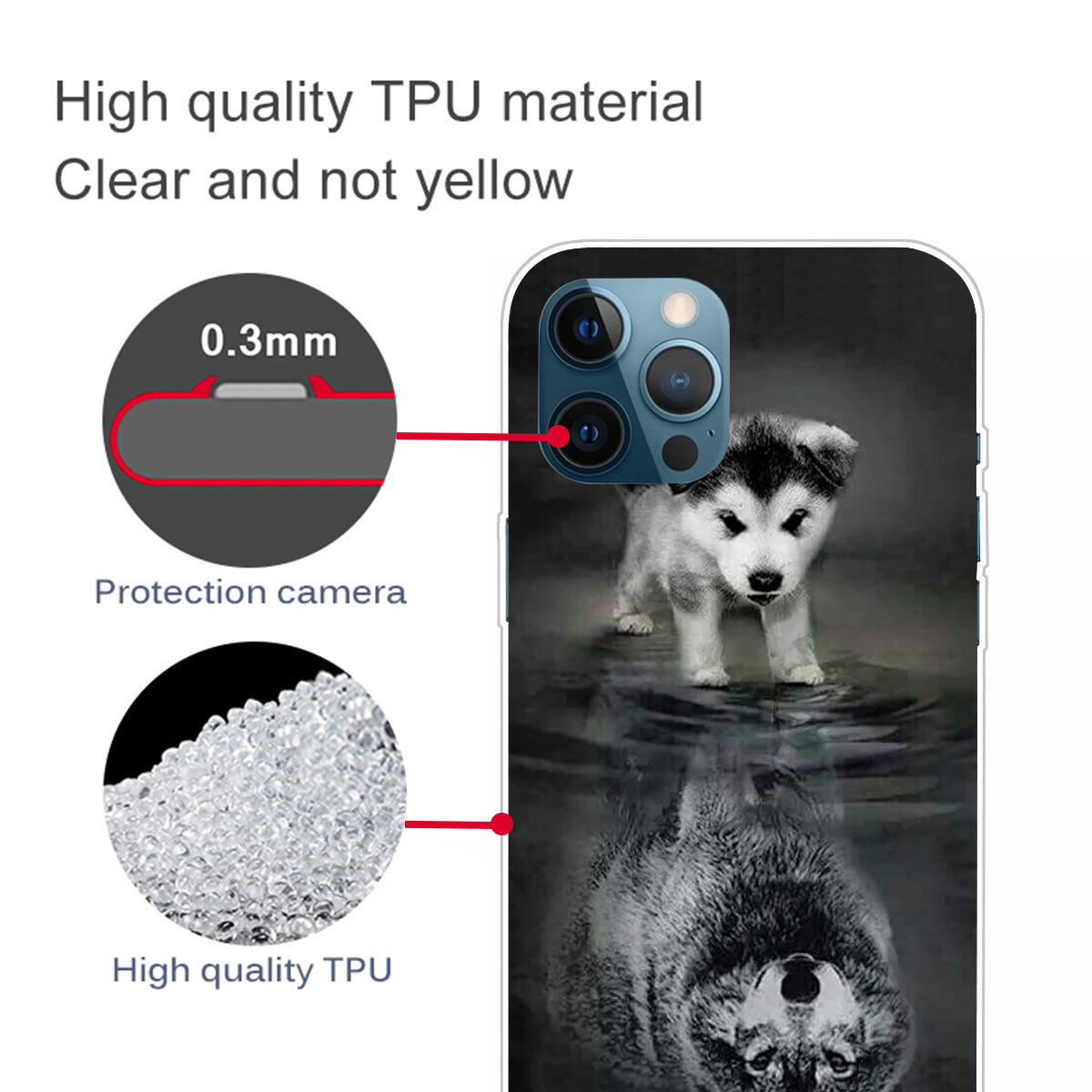Shockproof Anti-Drop Soft TPU Printing Pattern Printing Protective Phone Case for iPhone 13 Pro Max 6.7 inch