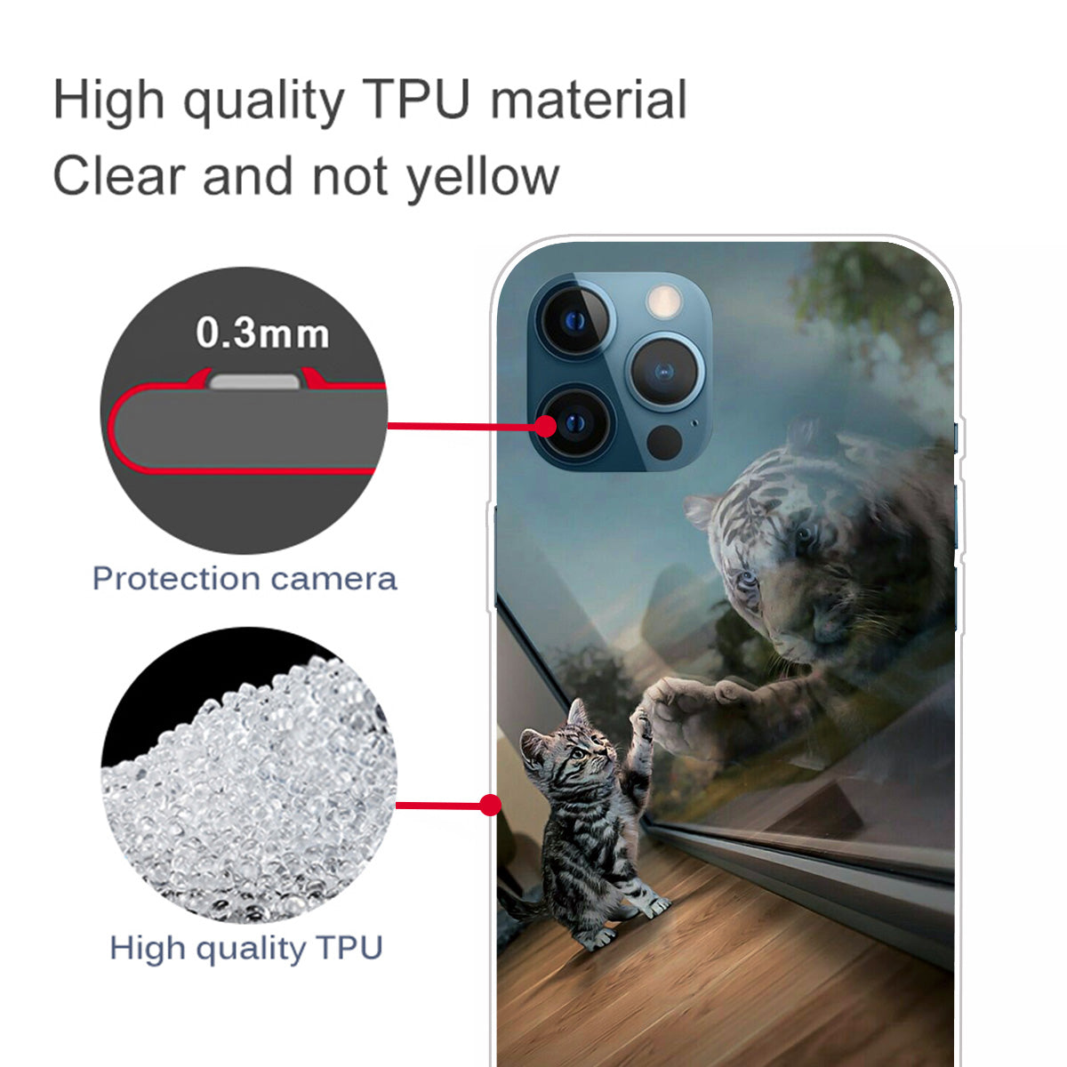 Shockproof Anti-Drop Soft TPU Printing Pattern Printing Protective Phone Case for iPhone 13 Pro Max 6.7 inch