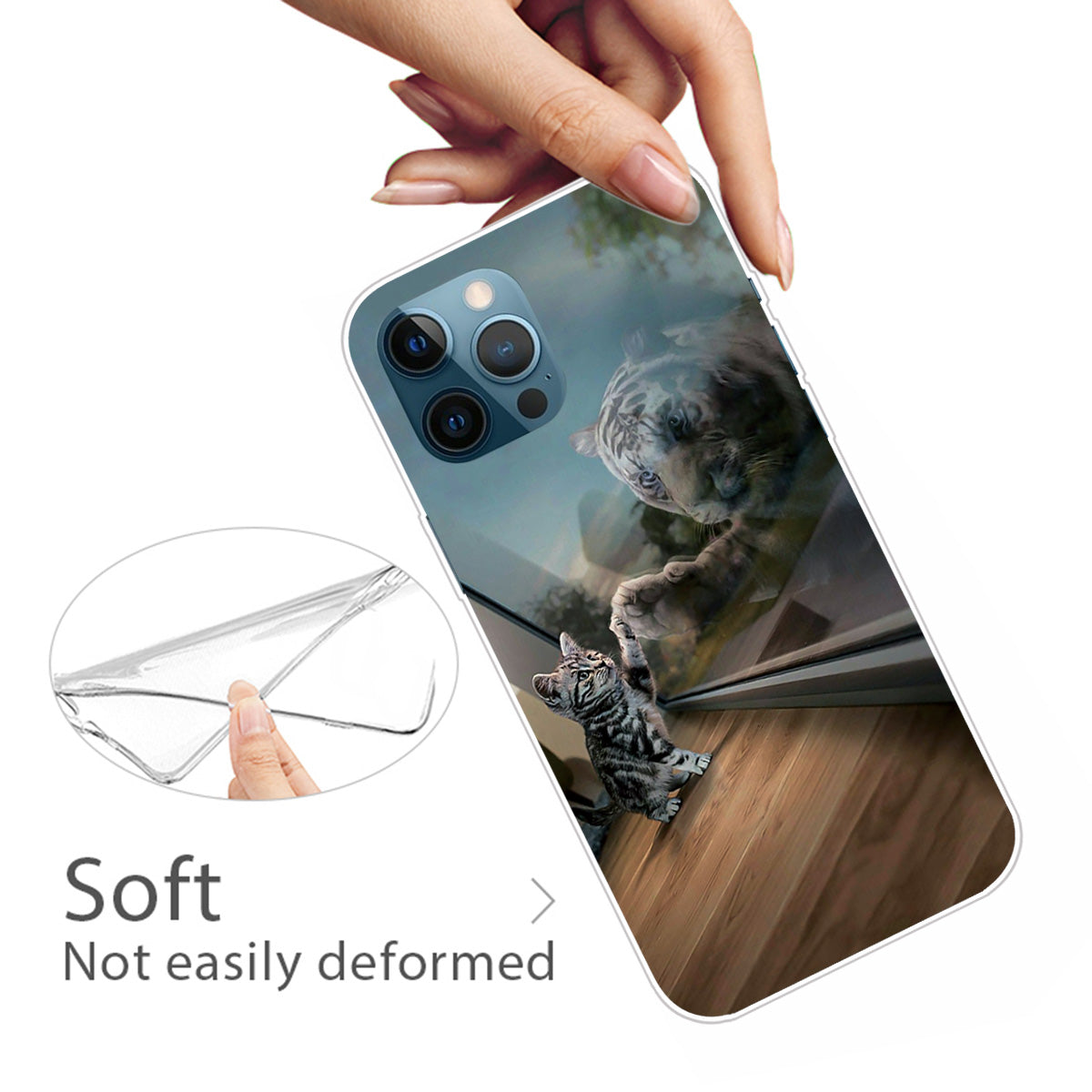 Shockproof Anti-Drop Soft TPU Printing Pattern Printing Protective Phone Case for iPhone 13 Pro Max 6.7 inch