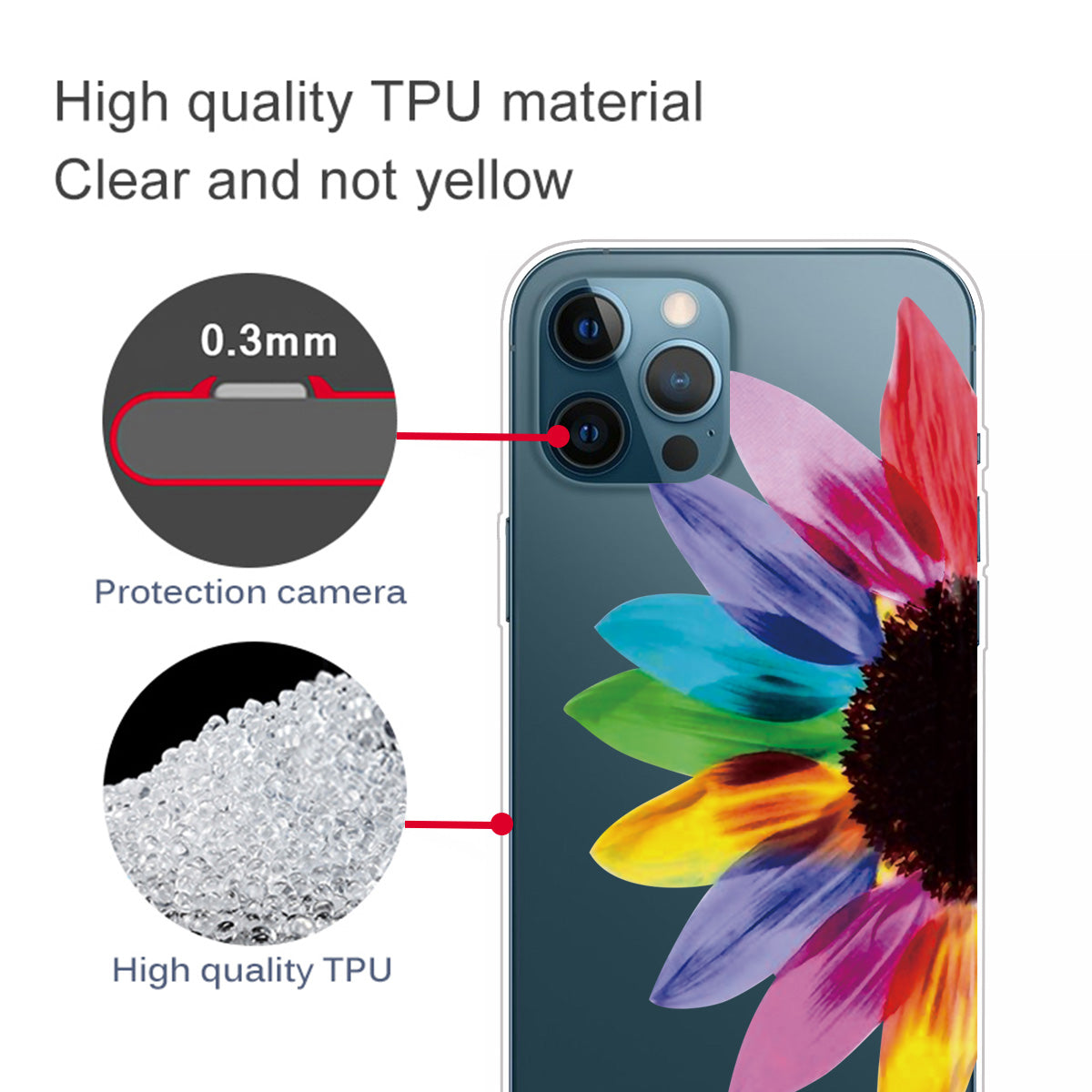 Shockproof Anti-Drop Soft TPU Printing Pattern Printing Protective Phone Case for iPhone 13 Pro Max 6.7 inch