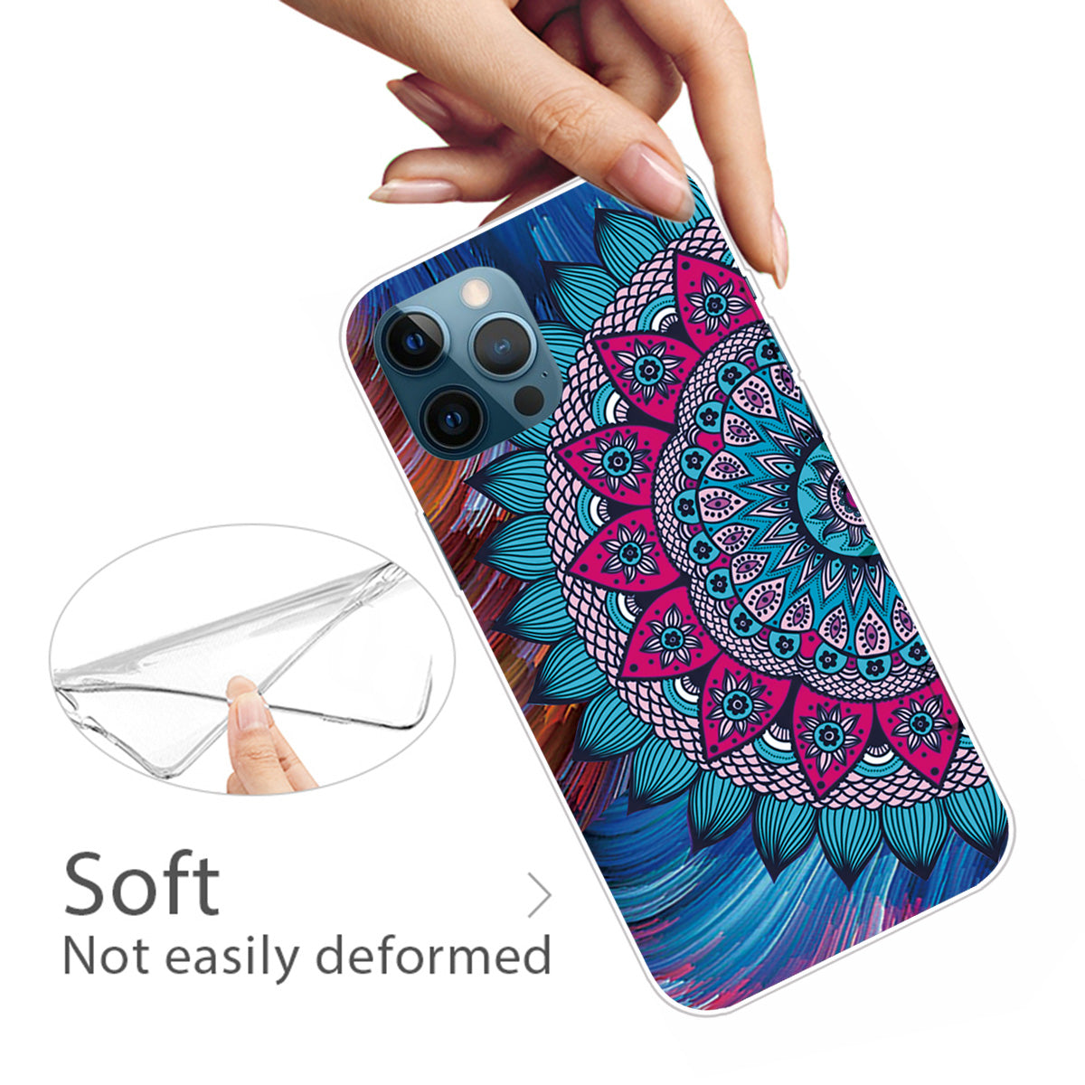 Shockproof Anti-Drop Soft TPU Printing Pattern Printing Protective Phone Case for iPhone 13 Pro Max 6.7 inch