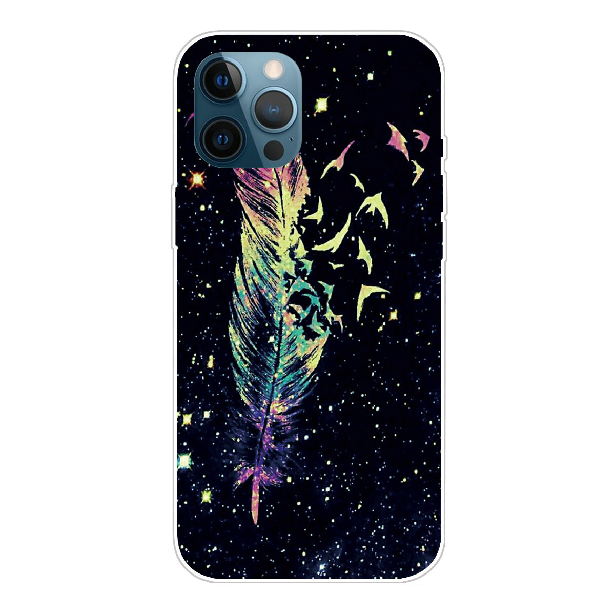 Clear Pattern Printing Design Case Soft Flexible TPU Anti-Yellowing Thin Shockproof Protective Cover for iPhone 13 Pro 6.1 inch