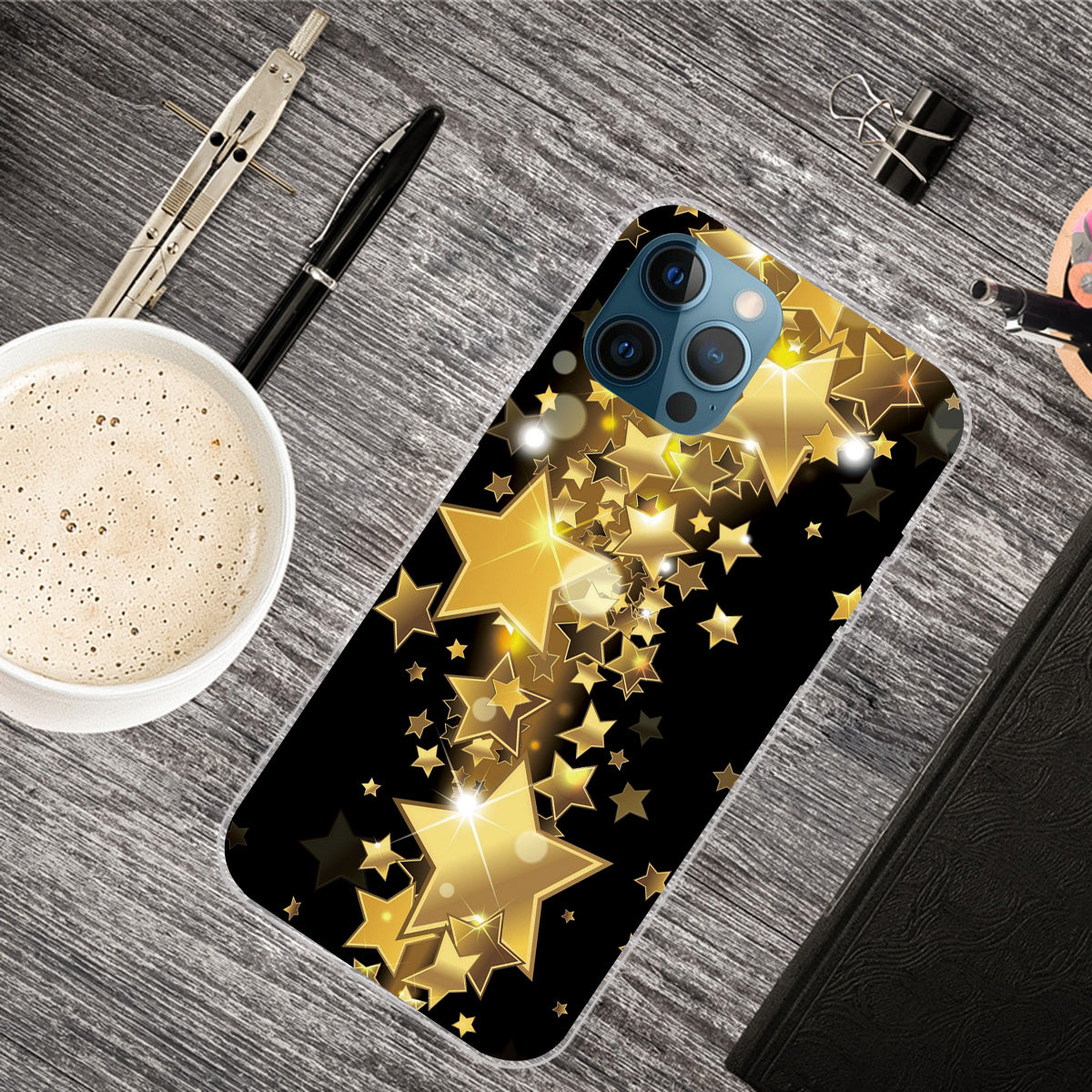 Clear Pattern Printing Design Case Soft Flexible TPU Anti-Yellowing Thin Shockproof Protective Cover for iPhone 13 Pro 6.1 inch