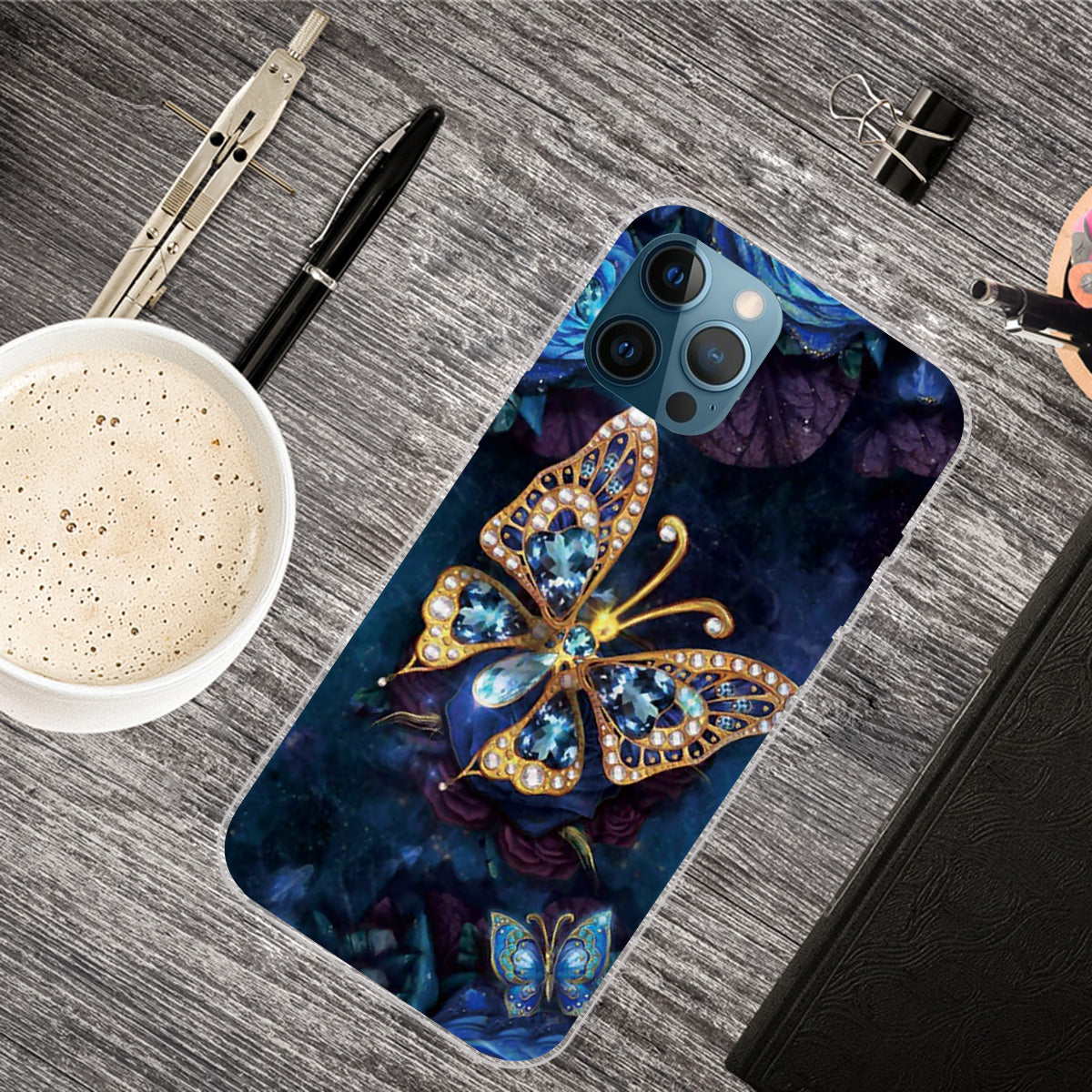 Clear Pattern Printing Design Case Soft Flexible TPU Anti-Yellowing Thin Shockproof Protective Cover for iPhone 13 Pro 6.1 inch