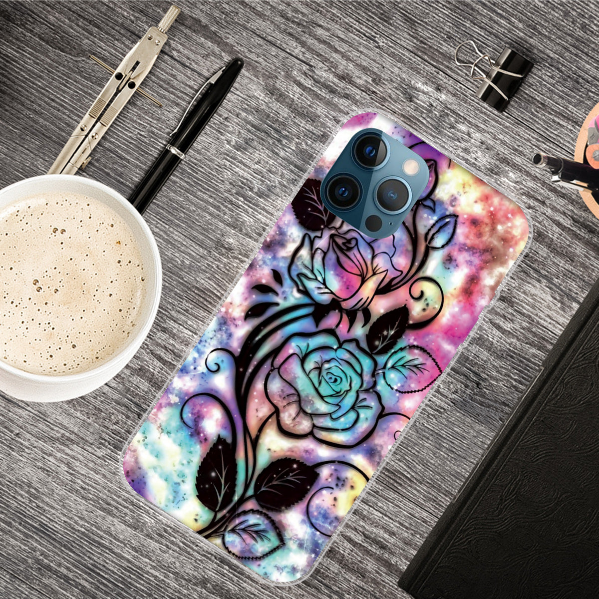 Clear Pattern Printing Design Case Soft Flexible TPU Anti-Yellowing Thin Shockproof Protective Cover for iPhone 13 Pro 6.1 inch