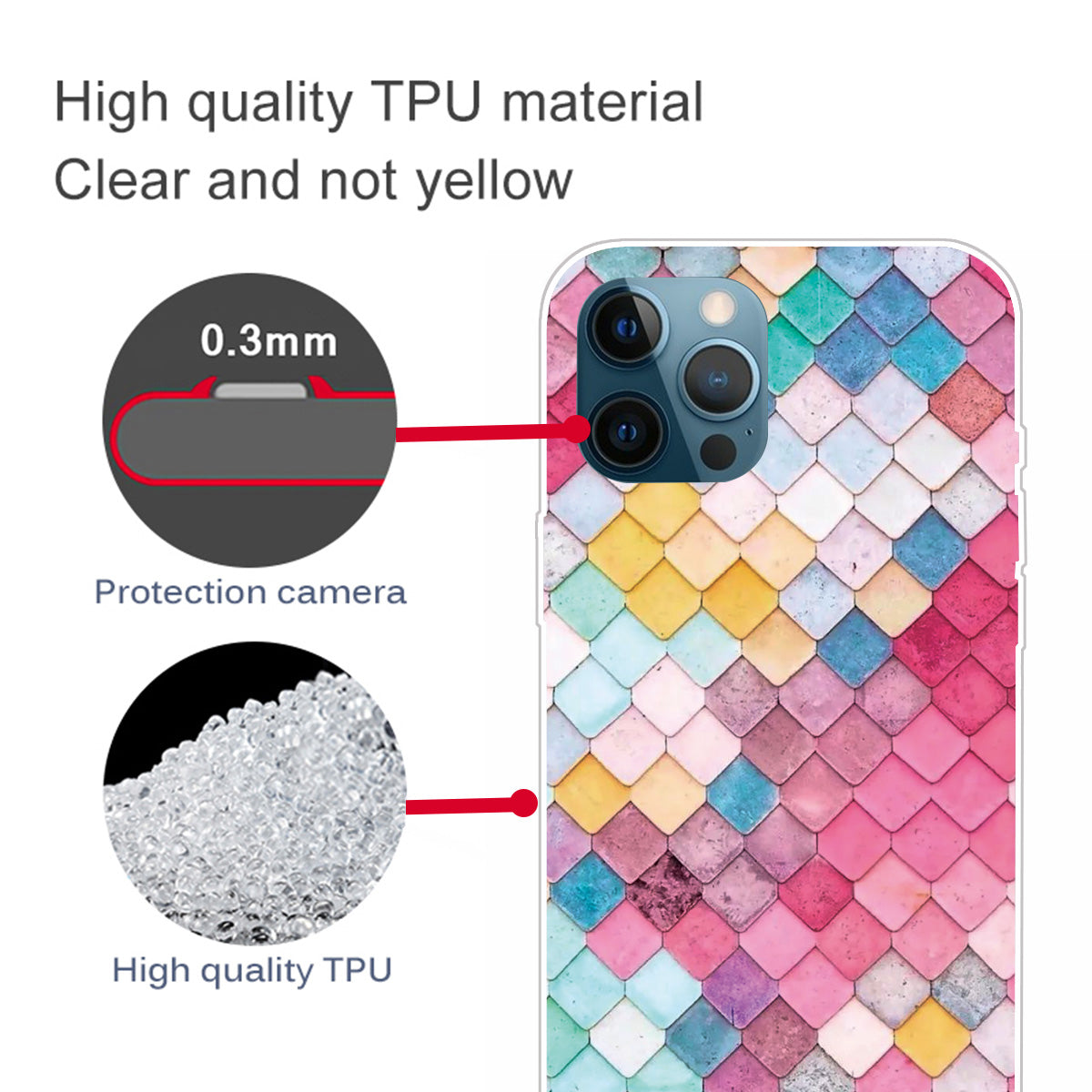 Super Fashion 3D Pattern Printing Soft TPU Case Lovely Back Shell for iPhone 13 Pro Max 6.7 inch