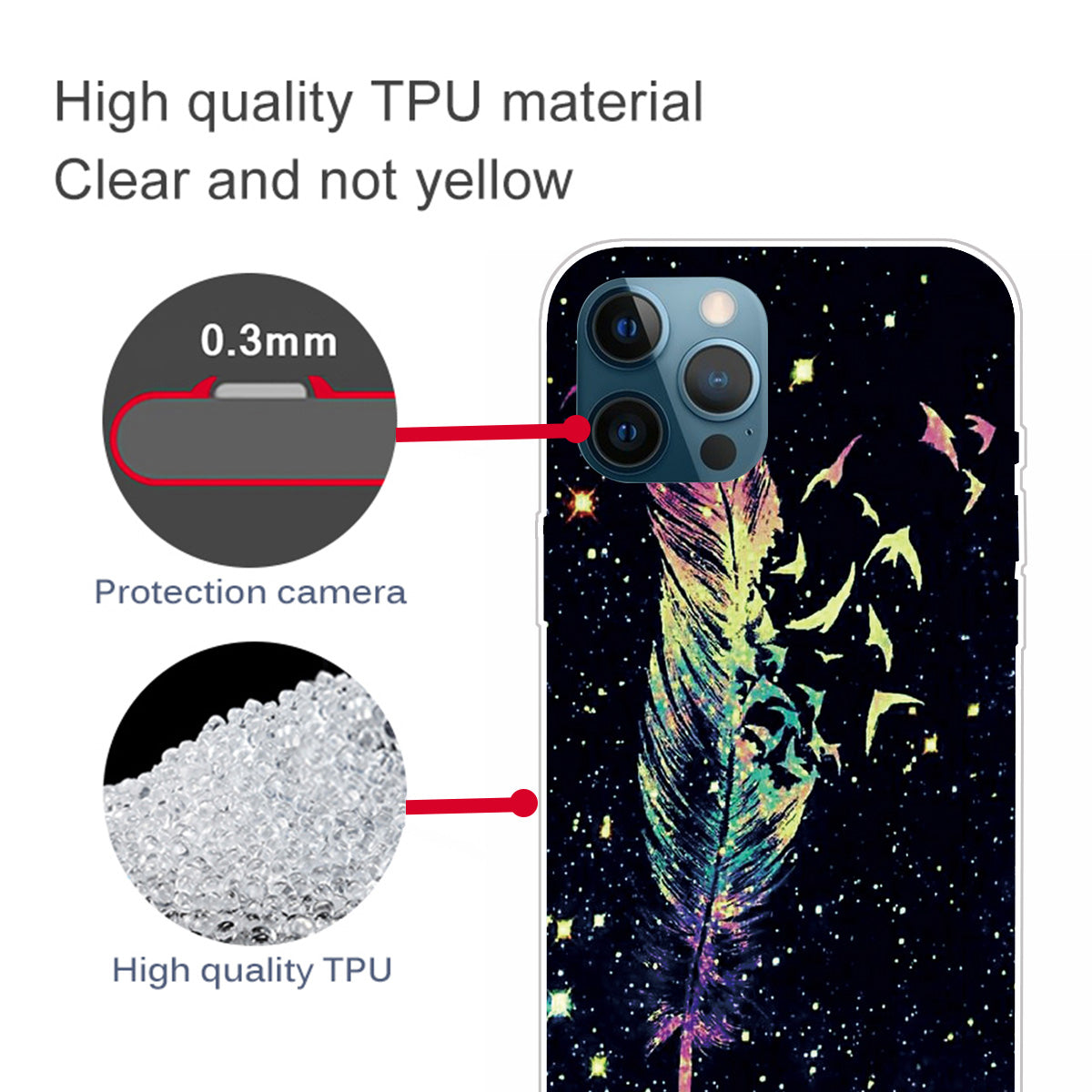 Super Fashion 3D Pattern Printing Soft TPU Case Lovely Back Shell for iPhone 13 Pro Max 6.7 inch