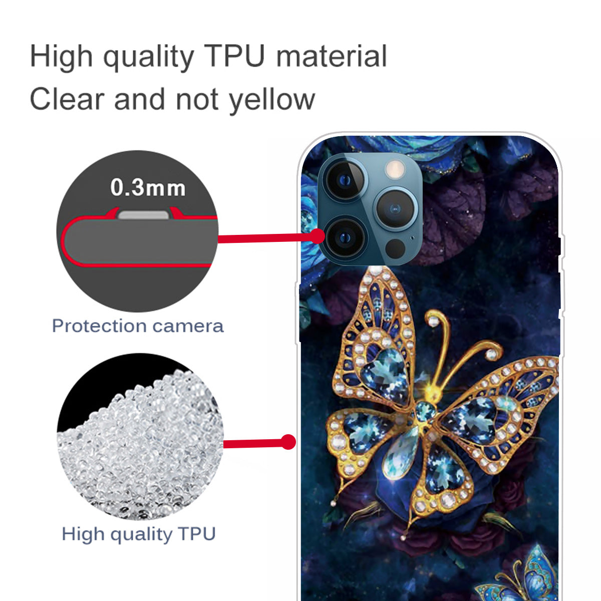 Super Fashion 3D Pattern Printing Soft TPU Case Lovely Back Shell for iPhone 13 Pro Max 6.7 inch