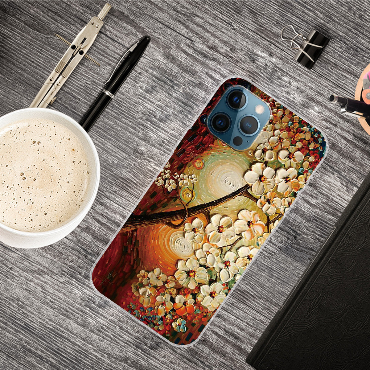 Pattern Printing IMD Workmanship TPU Back Case for iPhone 13 Pro 6.1-inch