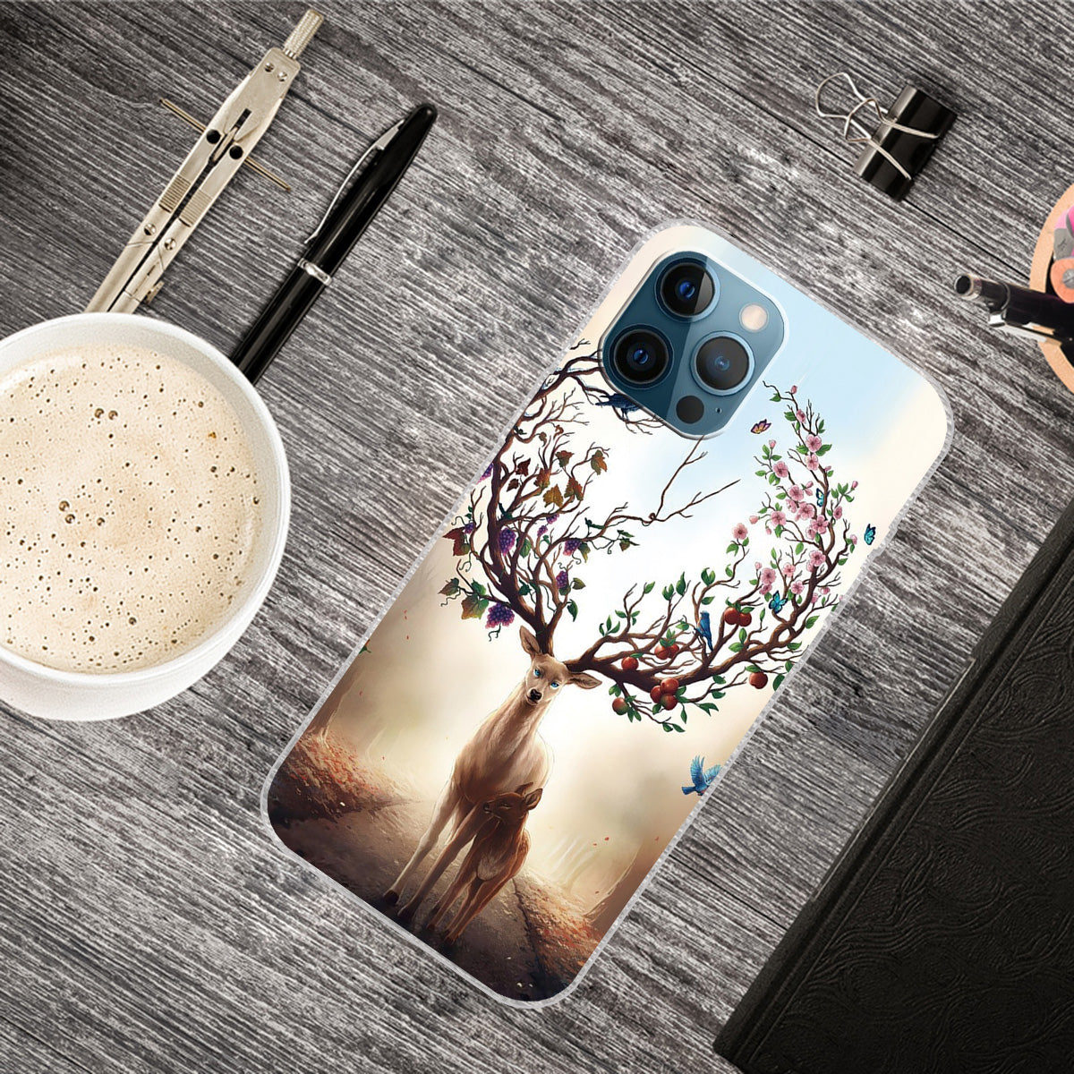 Pattern Printing IMD Workmanship TPU Back Case for iPhone 13 Pro 6.1-inch