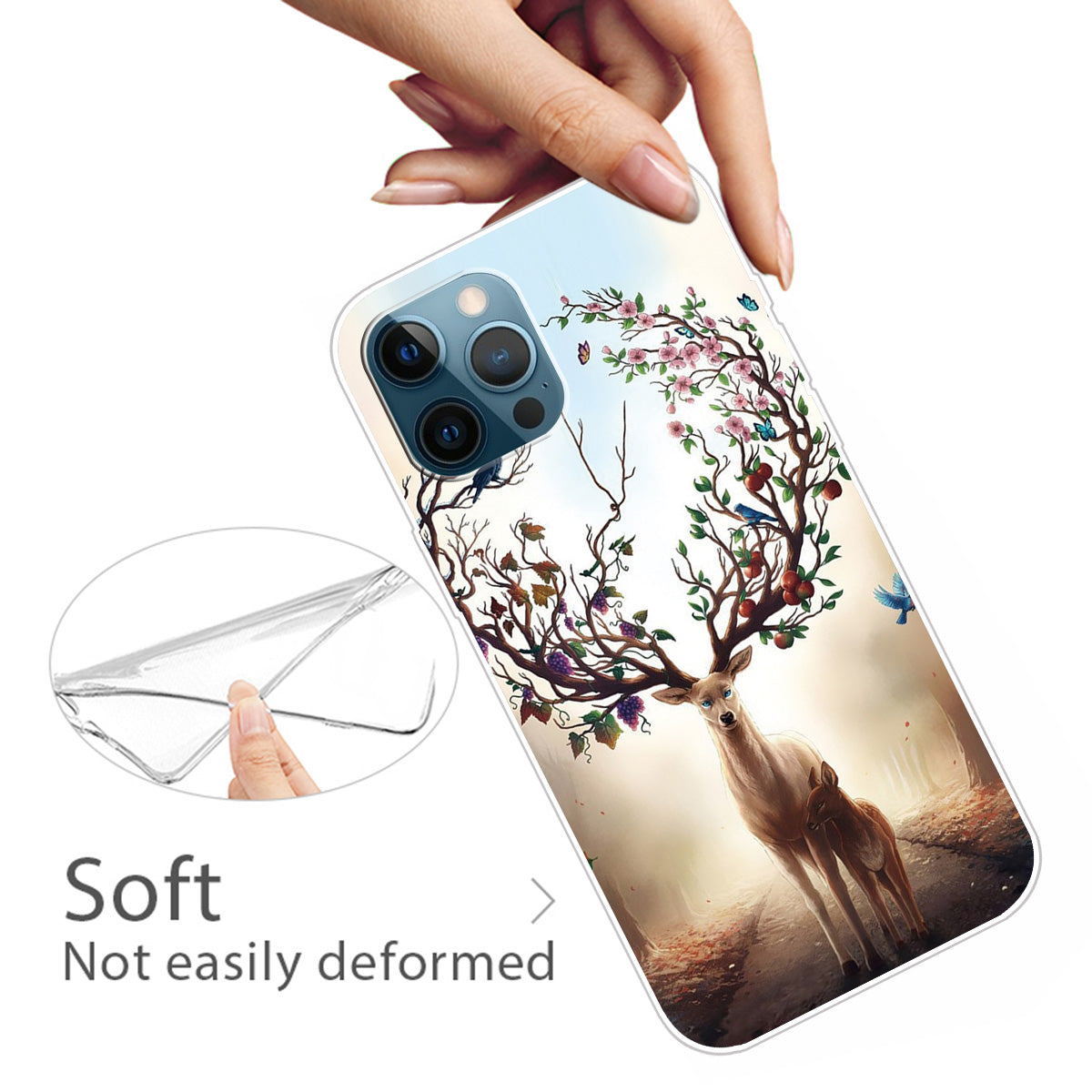 Pattern Printing IMD Workmanship TPU Back Case for iPhone 13 Pro 6.1-inch