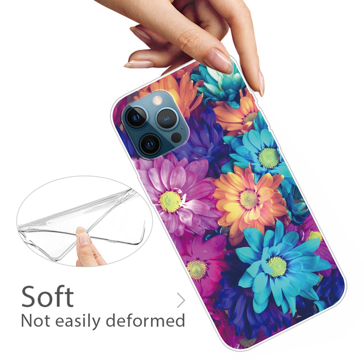 Pattern Printing IMD Workmanship TPU Back Case for iPhone 13 Pro 6.1-inch