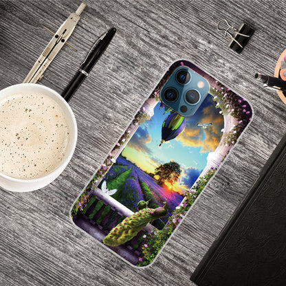 Pattern Printing IMD Workmanship TPU Back Case for iPhone 13 Pro 6.1-inch
