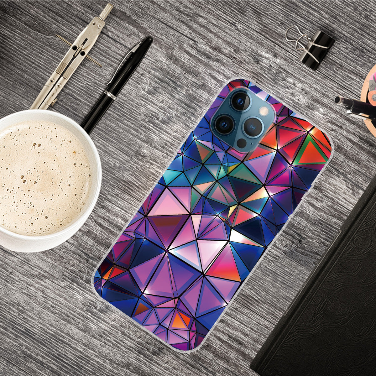 Pattern Printing IMD Workmanship TPU Back Case for iPhone 13 Pro 6.1-inch