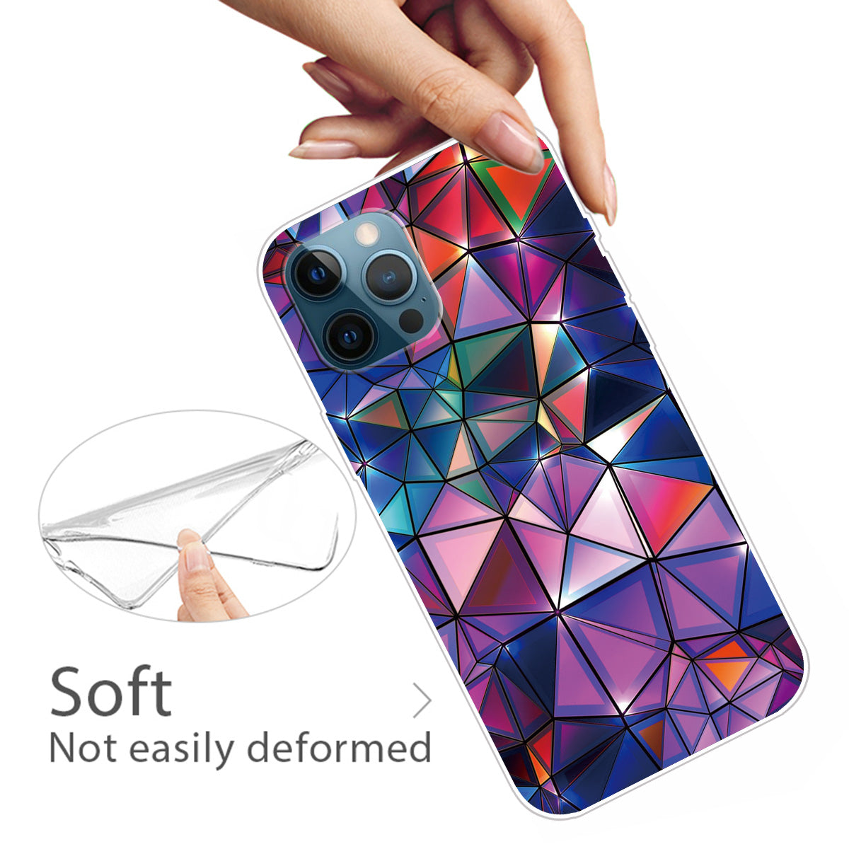 Pattern Printing IMD Workmanship TPU Back Case for iPhone 13 Pro 6.1-inch