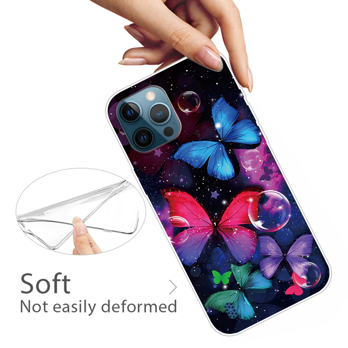 Pattern Printing IMD Workmanship TPU Back Case for iPhone 13 Pro 6.1-inch