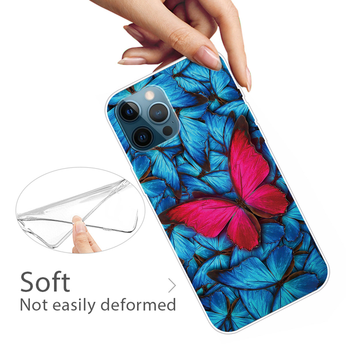 Pattern Printing IMD Workmanship TPU Back Case for iPhone 13 Pro 6.1-inch