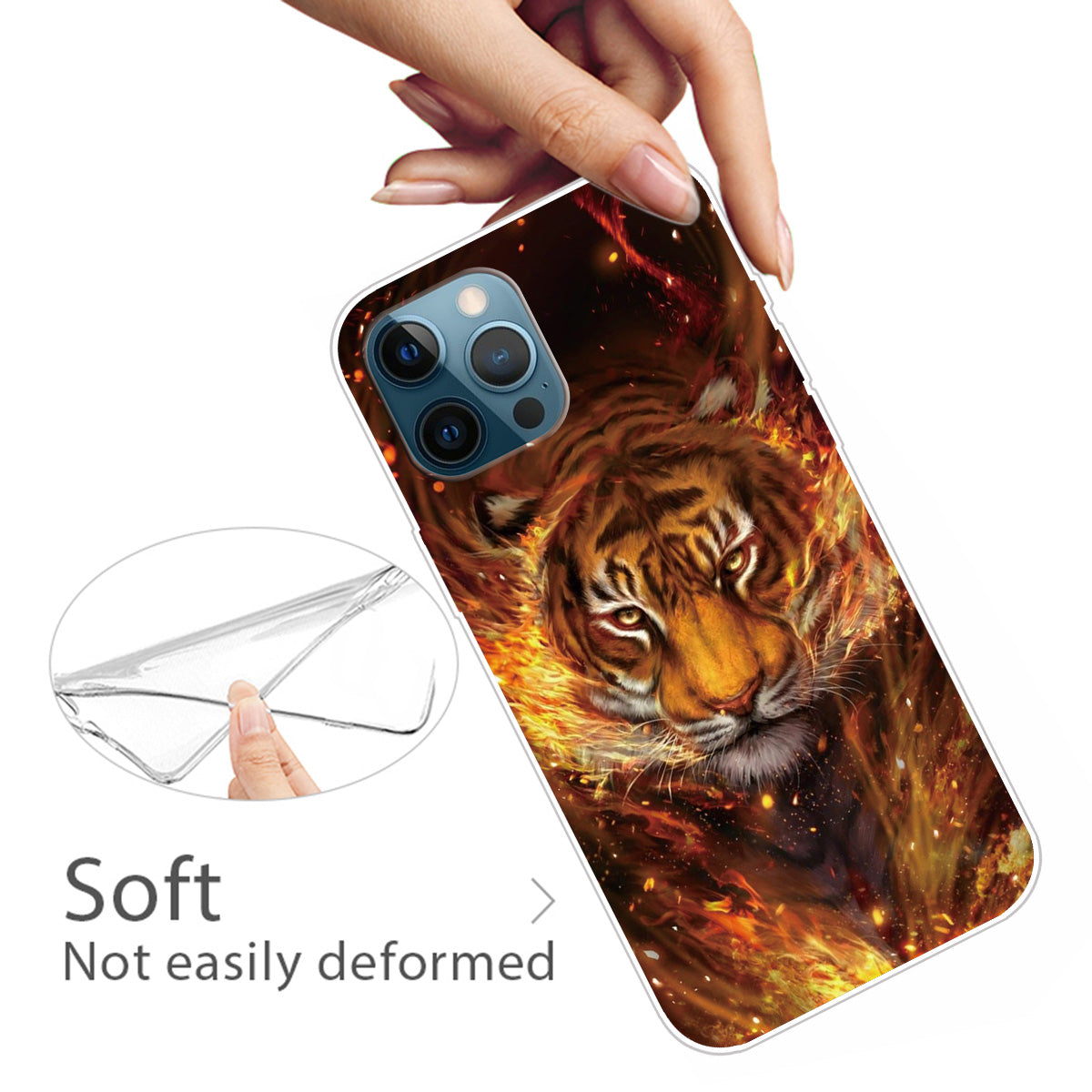 Pattern Printing IMD Workmanship TPU Back Case for iPhone 13 Pro 6.1-inch