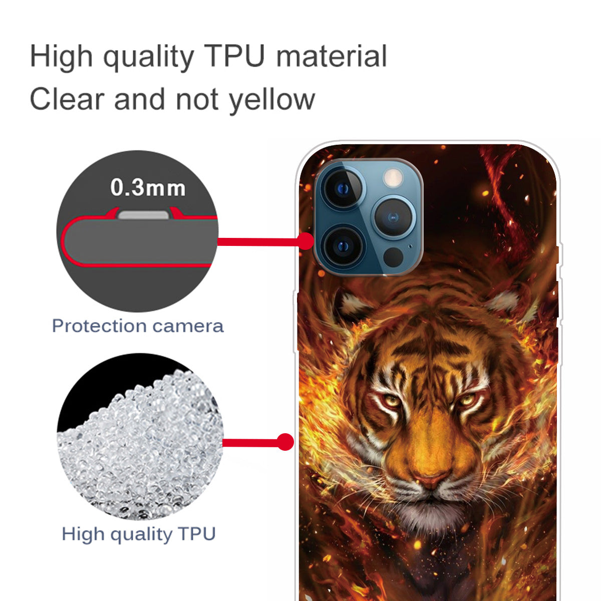 Pattern Printing IMD Workmanship TPU Back Case for iPhone 13 Pro 6.1-inch