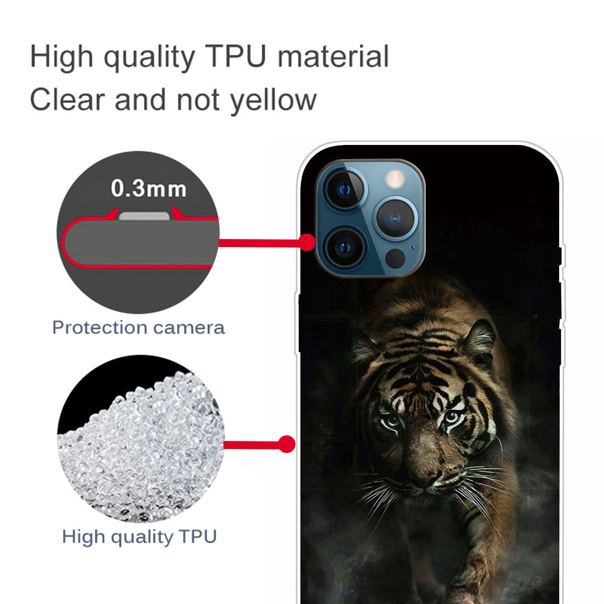Pattern Printing IMD Workmanship TPU Back Case for iPhone 13 Pro 6.1-inch