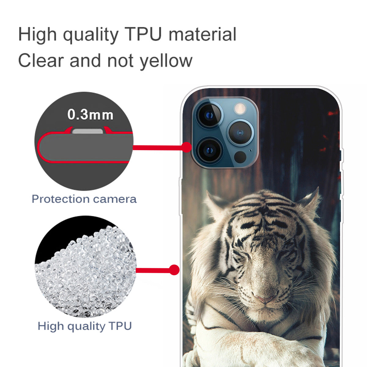 Pattern Printing IMD Workmanship TPU Back Case for iPhone 13 Pro 6.1-inch