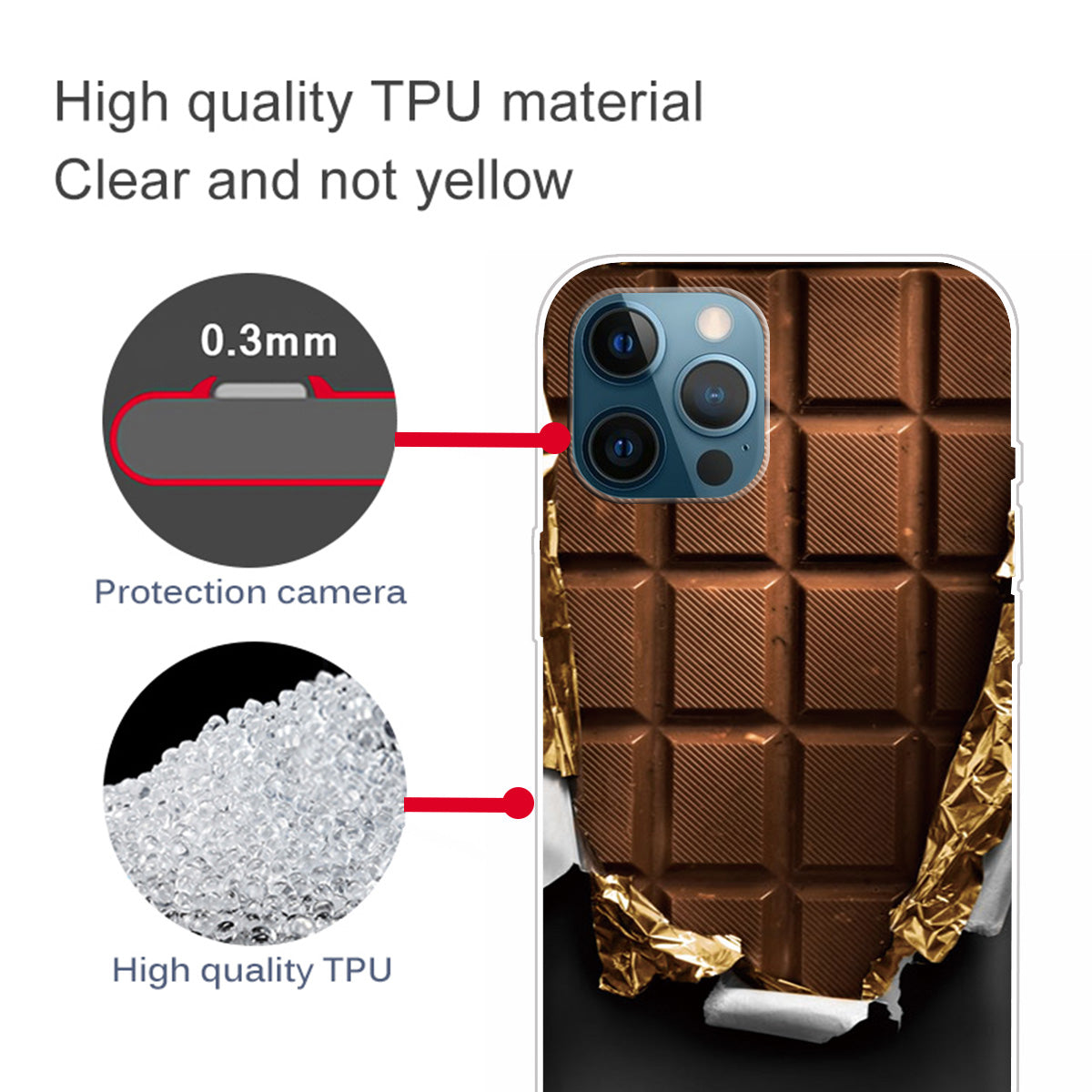 Pattern Printing IMD Workmanship TPU Back Case for iPhone 13 Pro 6.1-inch
