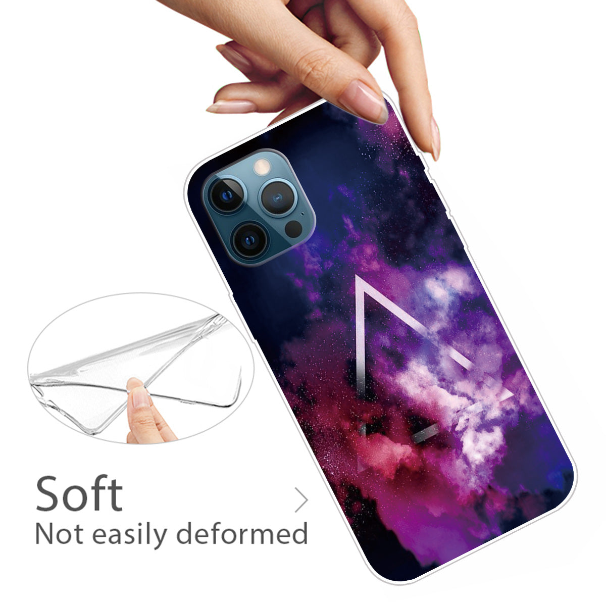 Pattern Printing IMD Workmanship TPU Back Case for iPhone 13 Pro 6.1-inch