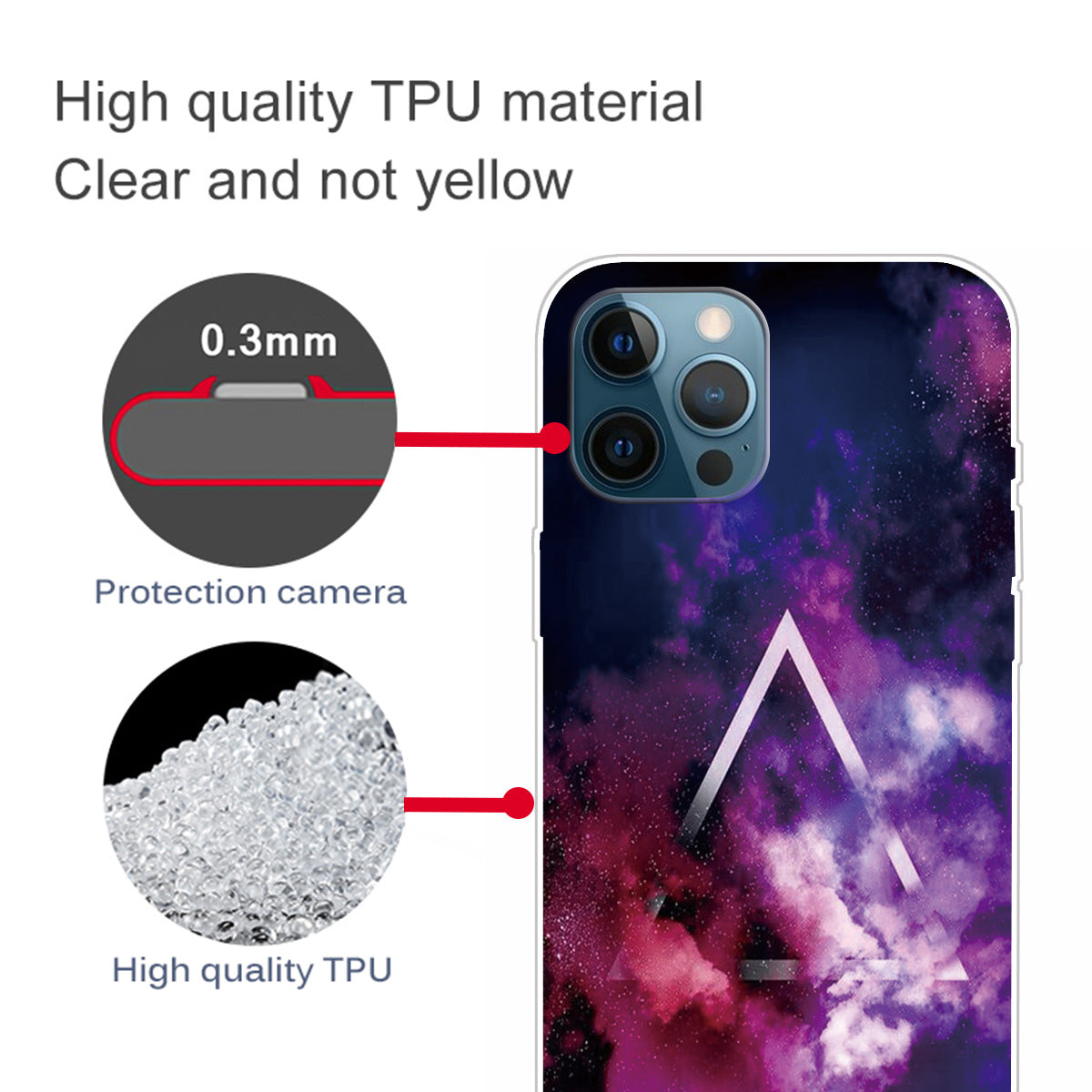 Pattern Printing IMD Workmanship TPU Back Case for iPhone 13 Pro 6.1-inch