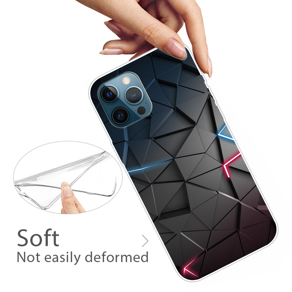 Pattern Printing IMD Workmanship TPU Back Case for iPhone 13 Pro 6.1-inch