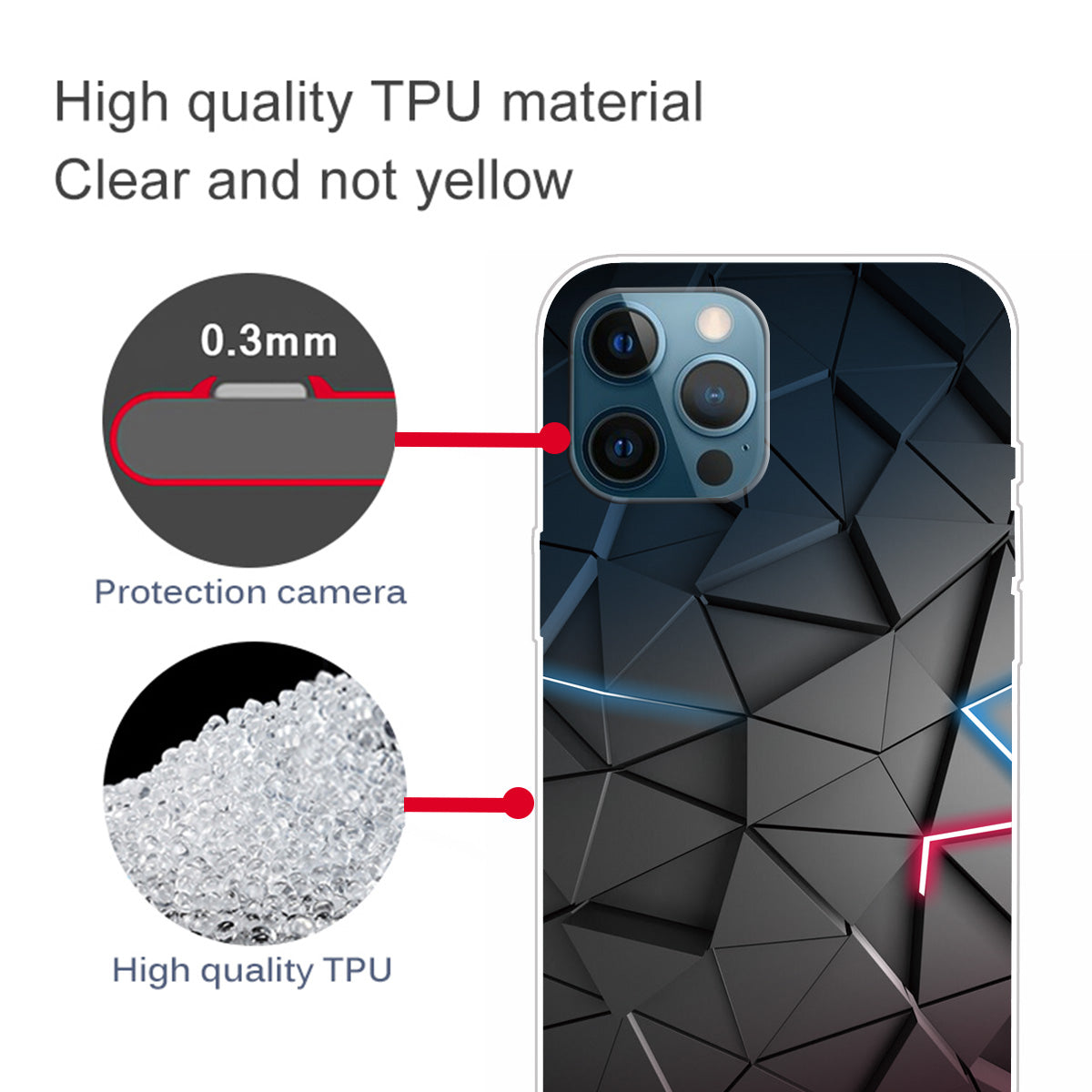 Pattern Printing IMD Workmanship TPU Back Case for iPhone 13 Pro 6.1-inch