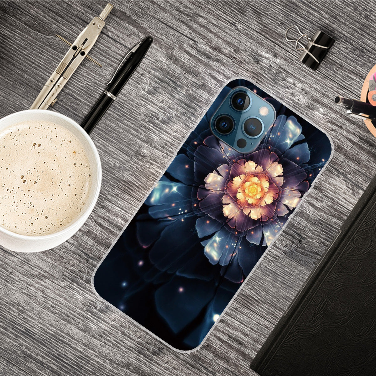 Pattern Printing IMD Workmanship TPU Back Case for iPhone 13 Pro 6.1-inch