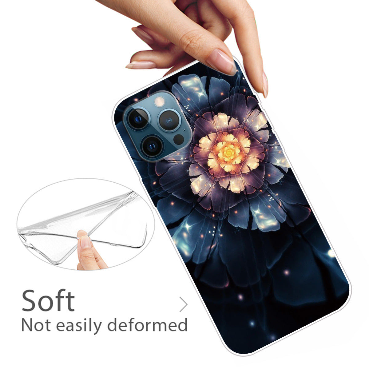 Pattern Printing IMD Workmanship TPU Back Case for iPhone 13 Pro 6.1-inch