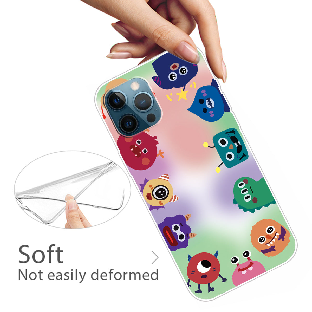 Pattern Printing IMD Workmanship TPU Back Case for iPhone 13 Pro 6.1-inch