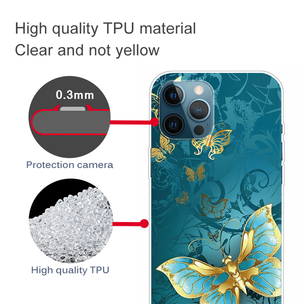 Pattern Printing IMD TPU Phone Cover Case for iPhone 13 Pro Max 6.7-inch